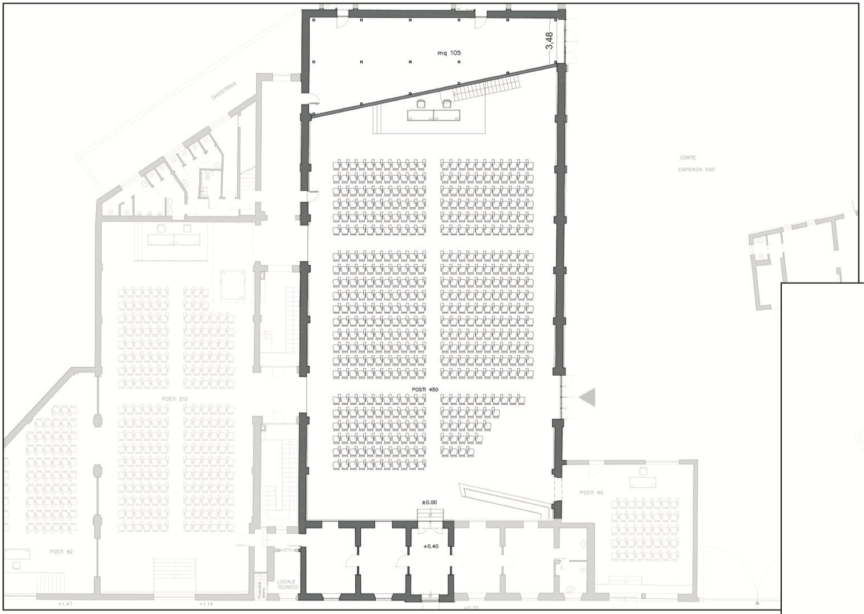 Sala Giovanni Pascoli in versione conferenza